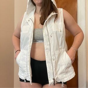 White Hooded Vest